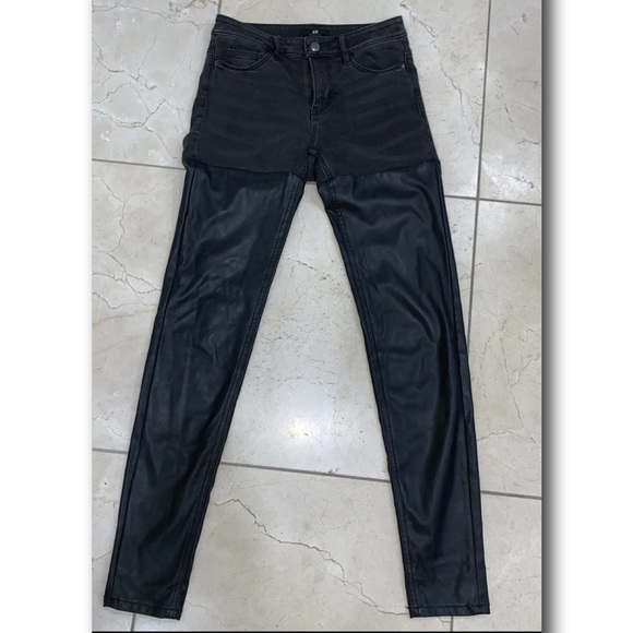 H&M Denim - ✨ H&M Gray Leather Jeans Size 4